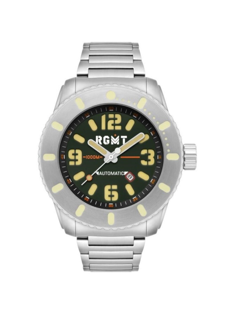 NWT Rgmt All Brite Automatic Silver Dial Men's Watch